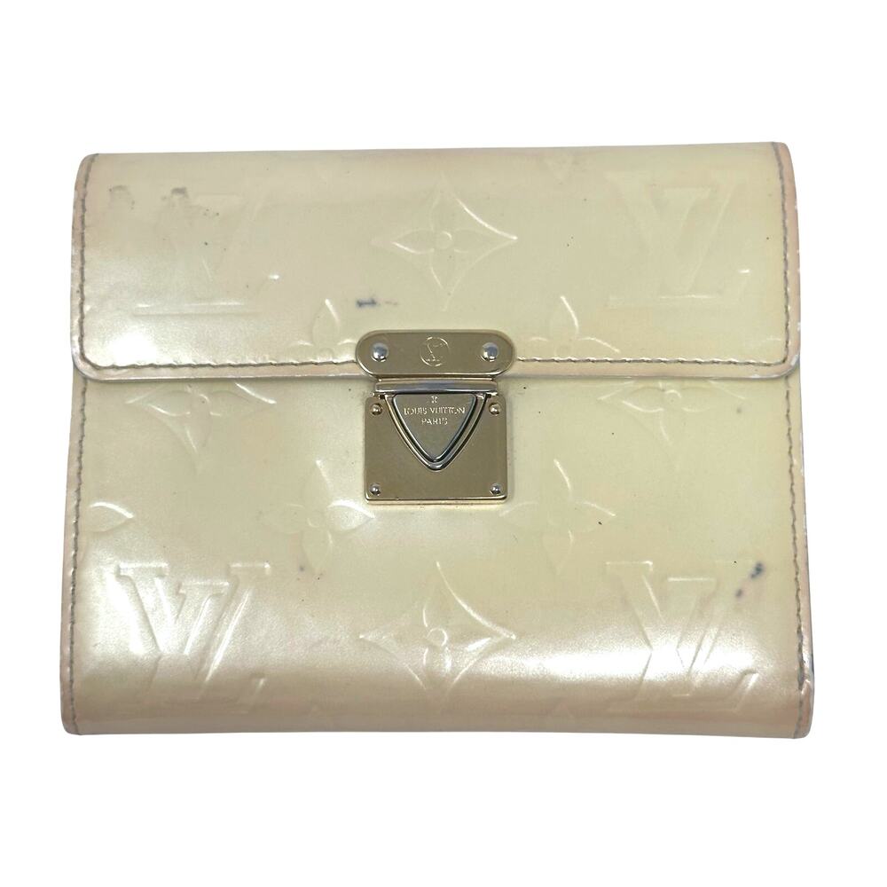 Louis Vuitton LV Monogram Vernis Koala Wallet Cream Yellow